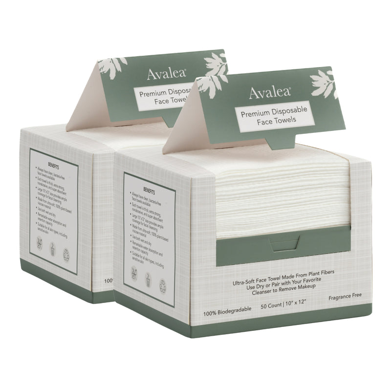 Makeup Remover Dry Wipes, 2 Pack, Avalea Skincare