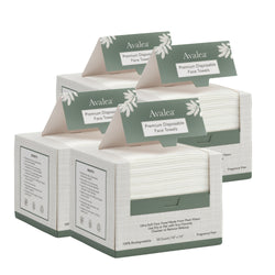 Disposable Face Towels, 4 Pack 200 Ct , Avalea Skincare